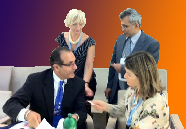 السيدة كاترينا آلبكركي المقررة الخاصة للامم المتحدة مع الدكتور كريم بني سعيد في جنيف