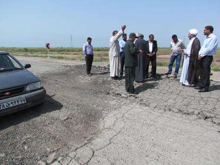 الطريق الذي يربط الخفاجية-البسيتين-بمحافظة ميسان العراقية